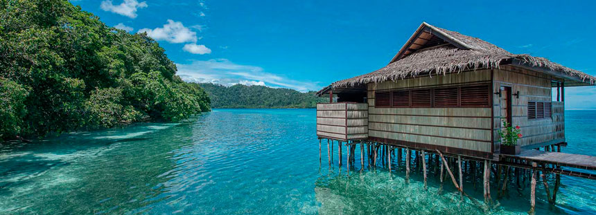 house on water - best time visit raja ampat