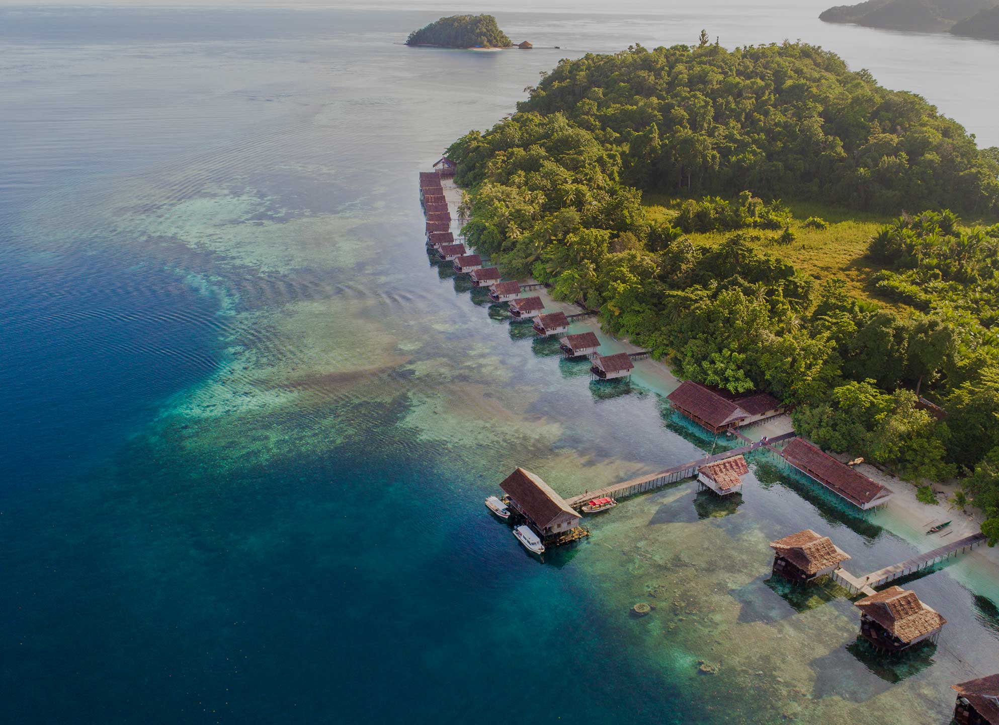 houses on sea in papua