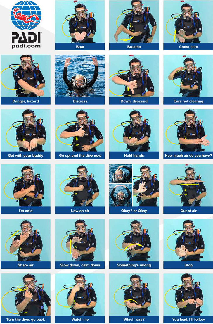 Padi Hand Signals