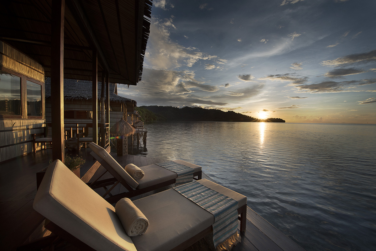 Overwater Bungalows at Papua Paradise Eco Resort