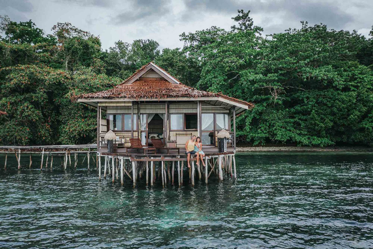 Overwater Bungalows at Papua Paradise Eco Resort